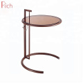 Modern Home Furniture Round Top Tempered Glass Table Adjustable Eileen Gray Side Table